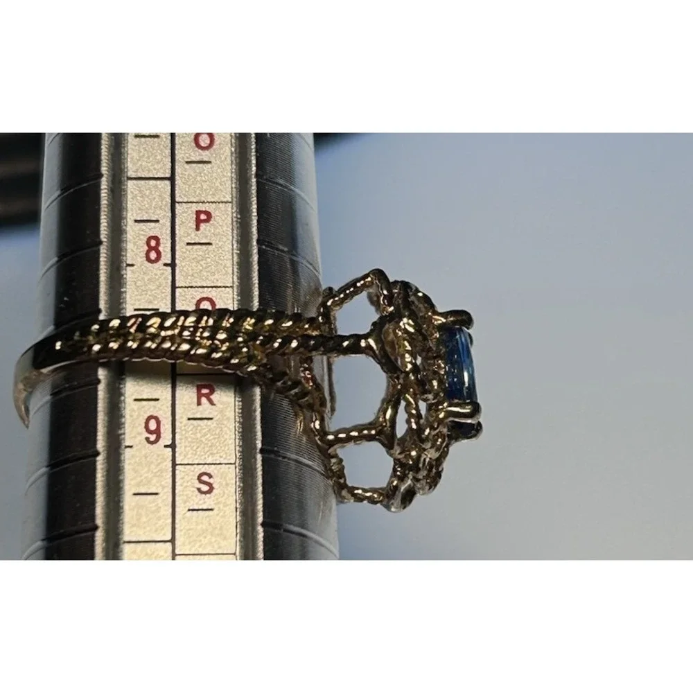 Costume Jewelry Blue Stone Ring Size 8.5